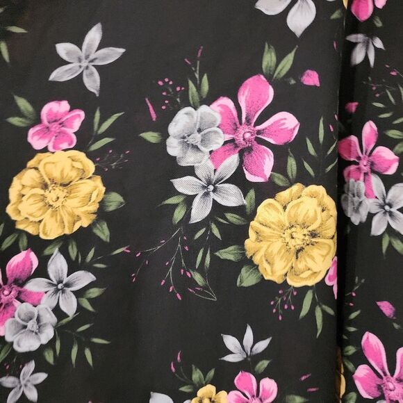 Torrid Georgette Eyelet Trim Tank in the Print Night Flowers - Picture 6 of 11